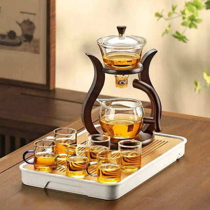 Elegant Automatic Infuser Glass Tea Pot with Magnetic Water Control - Très Elite
