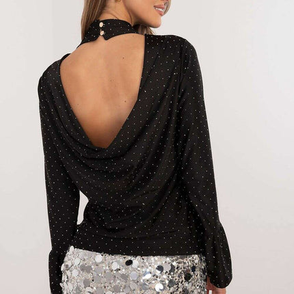 Elegant Back Neckline Blouse 203767 Premium Polyester Blend - Très Elite
