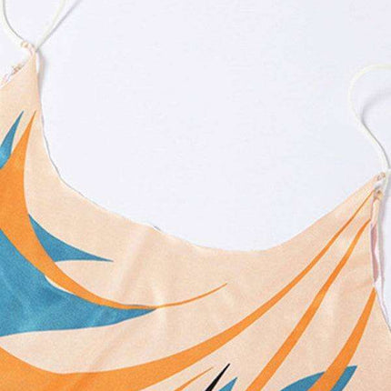 Elegant Backless Printed Maxi Dress - Très Elite