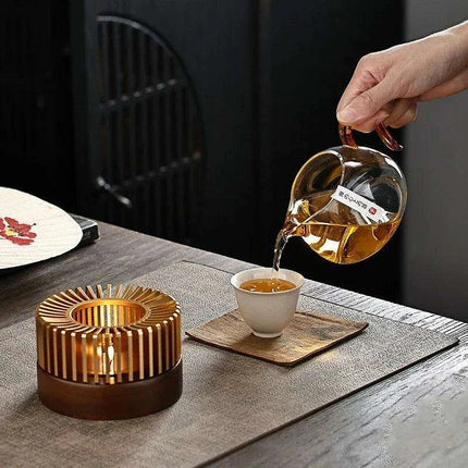 Elegant Bamboo Candle Warmer for Authentic Tea Ceremonies - Très Elite