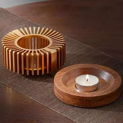Elegant Bamboo Candle Warmer for Authentic Tea Ceremonies - Très Elite