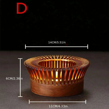 Elegant Bamboo Candle Warmer for Authentic Tea Ceremonies - Très Elite