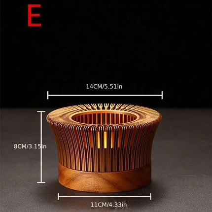 Elegant Bamboo Candle Warmer for Authentic Tea Ceremonies - Très Elite