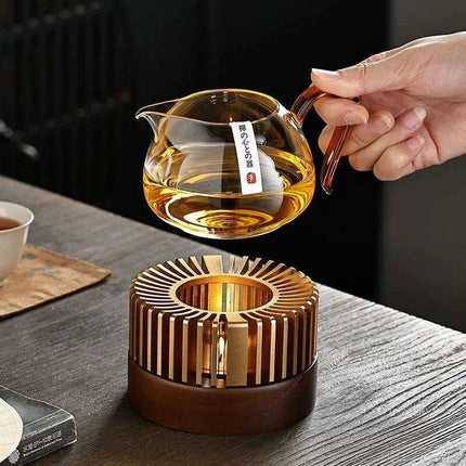 Elegant Bamboo Candle Warmer for Authentic Tea Ceremonies - Très Elite