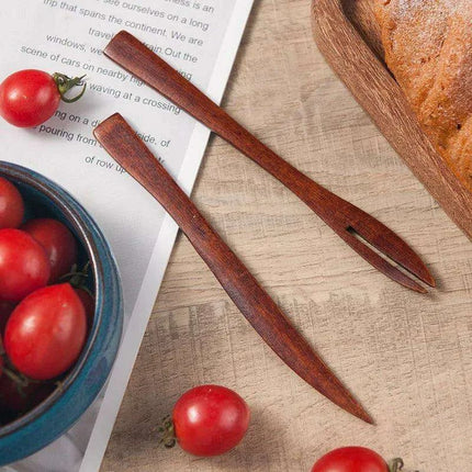 Elegant Bamboo Fork for Fruits, Desserts, and Salads - Japanese Style Kitchen Utensil - Très Elite