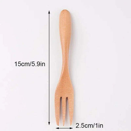 Elegant Bamboo Fork for Fruits, Desserts, and Salads - Japanese Style Kitchen Utensil- Très Elite- Très Elite