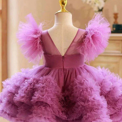 Elegant Beaded Mesh Princess Dress for Girls - Très Elite
