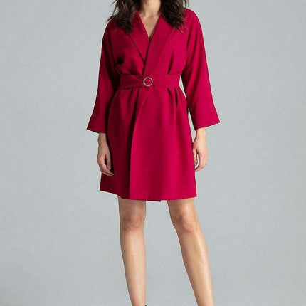 Elegant Beige Dress Coat with Gold Details - Très Elite