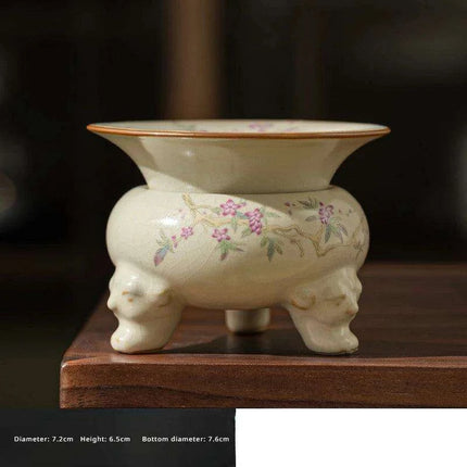 Elegant Beige Ru Kiln Tea Infuser Pot - Transform Your Brewing Experience - Très Elite