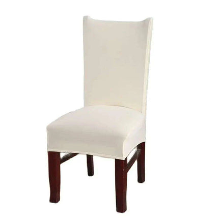 Elegant Beige Stretchable Slipcovers for Dining Chairs at Special Events - Très Elite