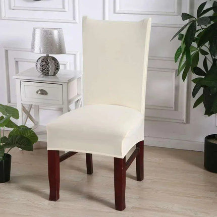 Elegant Beige Stretchable Slipcovers for Dining Chairs at Special Events - Très Elite