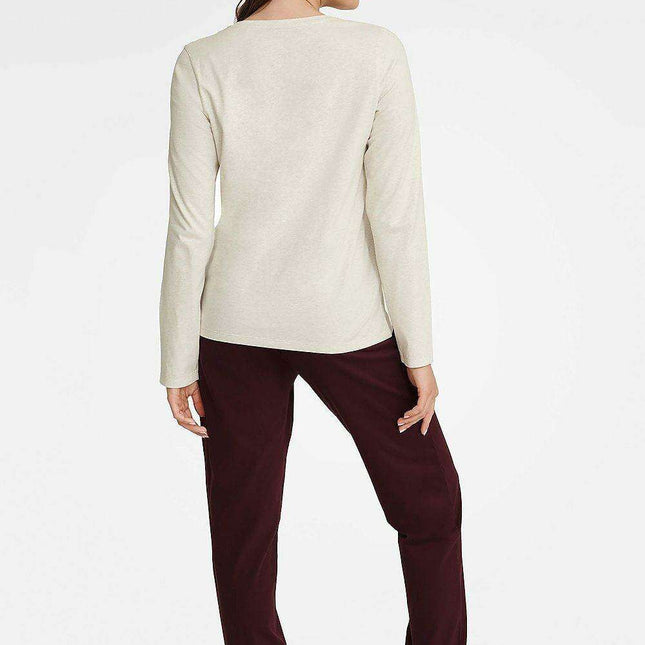 Elegant Beige Women's Lounge Pajama Set