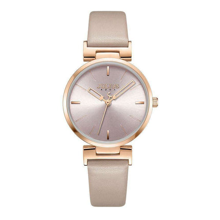 Elegant Beige and Pink Leather Women's Watch - Stylish Timepiece with Japanese Miyota Movement (Model JA-1271A)- Très Elite- Très Elite