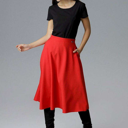 Elegant Belted Flared Skirt for Effortless Chic - Très Elite