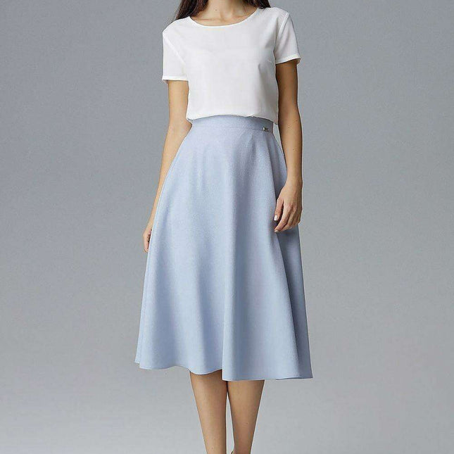 Elegant Belted Flared Skirt for Effortless Chic