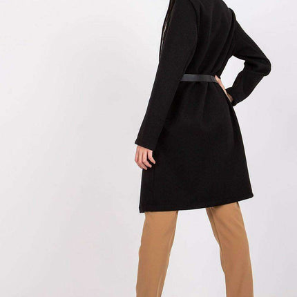 Elegant Belted Long Sleeve Overcoat Italy Moda Coat - Très Elite