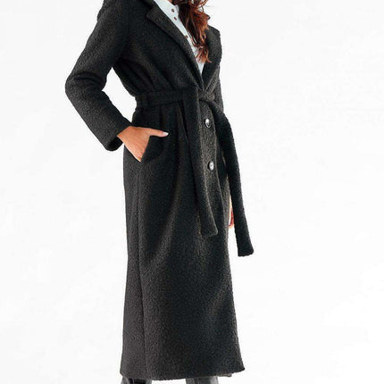 Elegant Belted Maxi Coat - Très Elite