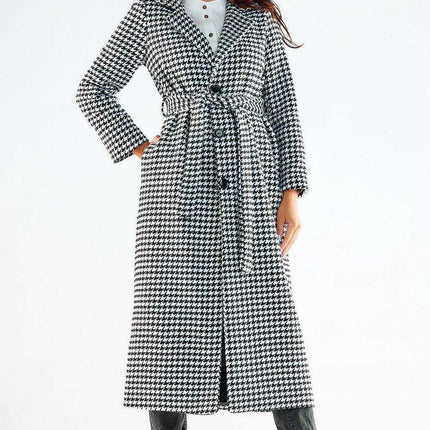 Elegant Belted Maxi Coat - Très Elite