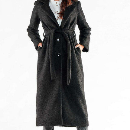 Elegant Belted Maxi Coat