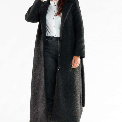 Elegant Belted Maxi Coat - Très Elite