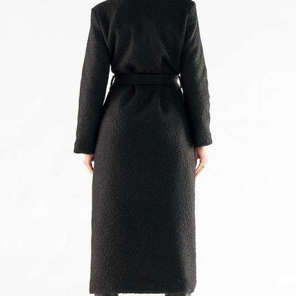 Elegant Belted Maxi Coat - Très Elite