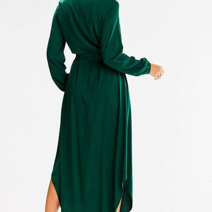 Elegant Belted Maxi Shirt Dress for Effortless Chic - Très Elite