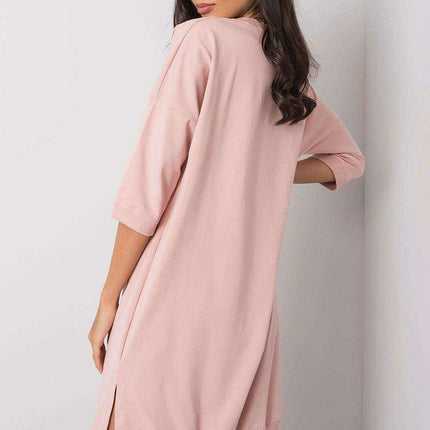 Elegant Black Cotton Zip Dress with Modern Slit Details - Très Elite