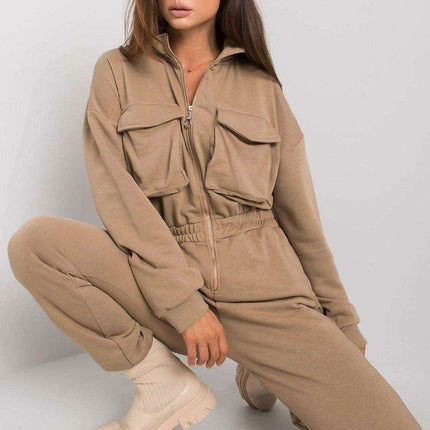 Elegant Black Cotton Zipped Jumpsuit for Every Occasion - Très Elite