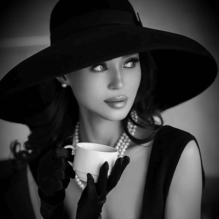 Elegant Black Felt Wide Brim Floppy Hat with Satin Ribbon - Perfect for Winter Celebrations and Chic Events - Très Elite