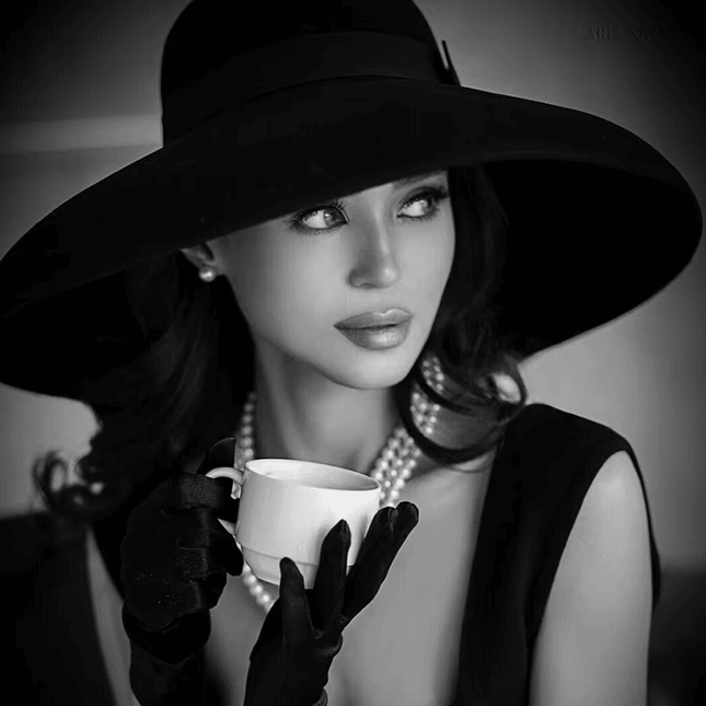 Elegant Black Felt Wide Brim Floppy Hat with Satin Ribbon - Perfect for Winter Celebrations and Chic Events