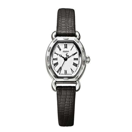Elegant Black Leather Women's Watch with Japanese Precision by JULIUS- Très Elite- Très Elite