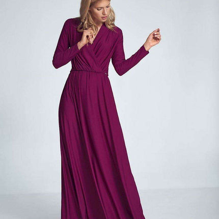 Elegant Black Maxi Dress with Stylish Envelope Neckline for Effortless Chic - Très Elite