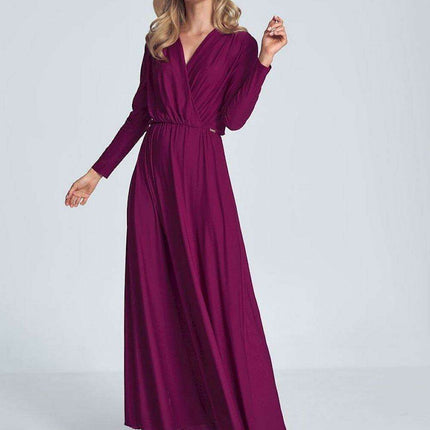 Elegant Black Maxi Dress with Stylish Envelope Neckline for Effortless Chic - Très Elite