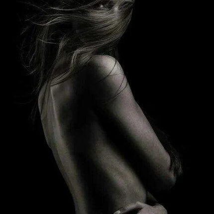 Elegant Black Nude Reflection Canvas Art - Transform Your Bedroom Aesthetics..