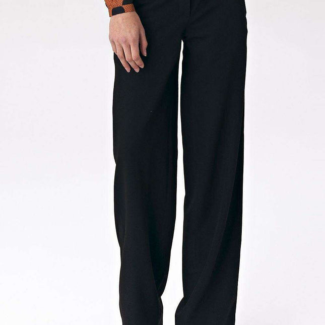Elegant Black Palazzo Trousers for Women by Nife Brand
