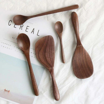 Elegant Black Walnut Spoon - Perfect for Desserts, Coffee, and Honey - Très Elite