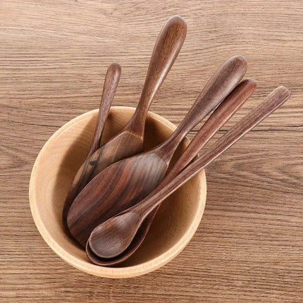 Elegant Black Walnut Spoon - Perfect for Desserts, Coffee, and Honey - Très Elite