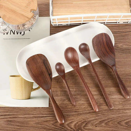 Elegant Black Walnut Spoon - Perfect for Desserts, Coffee, and Honey - Très Elite