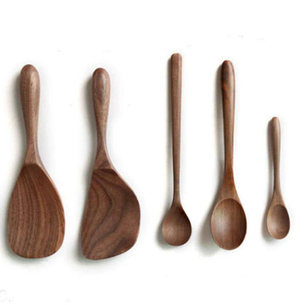 Elegant Black Walnut Spoon - Perfect for Desserts, Coffee, and Honey - Très Elite