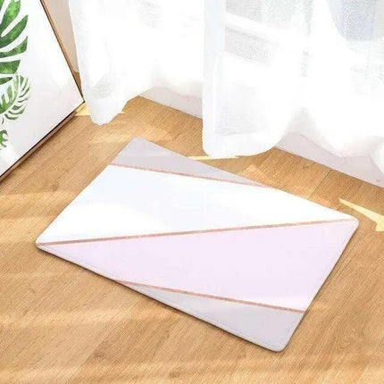 Elegant Blush Champagne Honeycomb Geometric Area Rug - A Modern Accent for Your Home