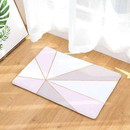 Elegant Blush Champagne Honeycomb Geometric Area Rug - A Modern Accent for Your Home