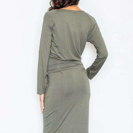 Elegant Boat Neck Day Dress for Trendsetting Women