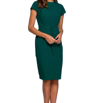 Elegant Bodycon Dress with Trendy Double Belt for Effortless Style - Très Elite