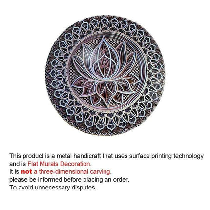Elegant Bohemian Lotus Mandala Metal Wall Art for a Serene Home Atmosphere - Très Elite