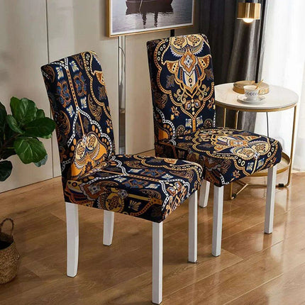 Elegant Bohemian Paisley Mandala Stretch Chair Slipcovers for Dining and Banquets - Très Elite