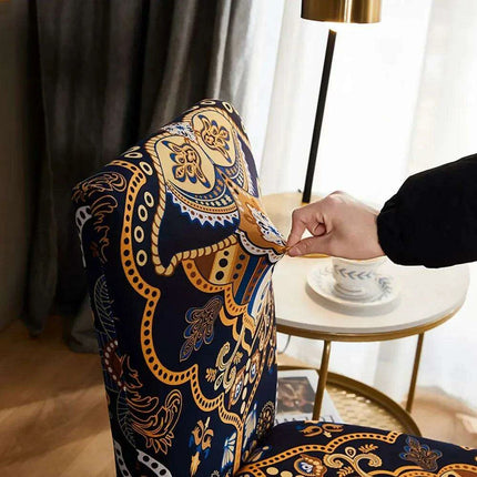 Elegant Bohemian Paisley Mandala Stretch Chair Slipcovers for Dining and Banquets - Très Elite