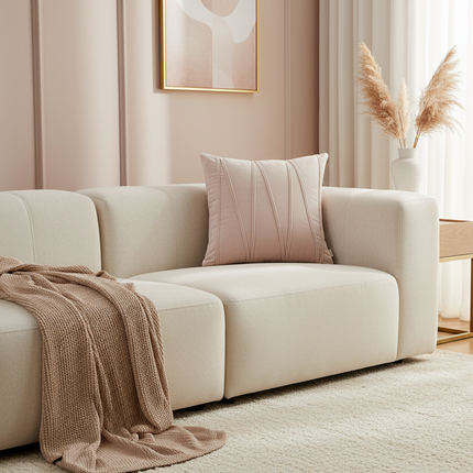 Elegant Bohemian Velvet Cushion Covers with Playful Pompoms