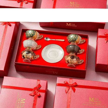 Elegant Bone China Coffee Mug & Saucer Set - Luxurious Drinkware for Coffee Aficionados..