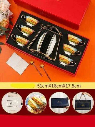 Elegant Bone China Tea and Coffee Set for Two - Savor Every Sip in Style..