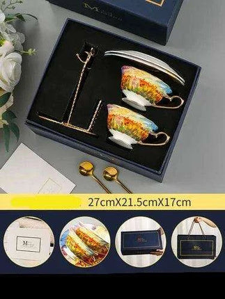 Elegant Bone China Tea and Coffee Set for Two - Savor Every Sip in Style - Très Elite